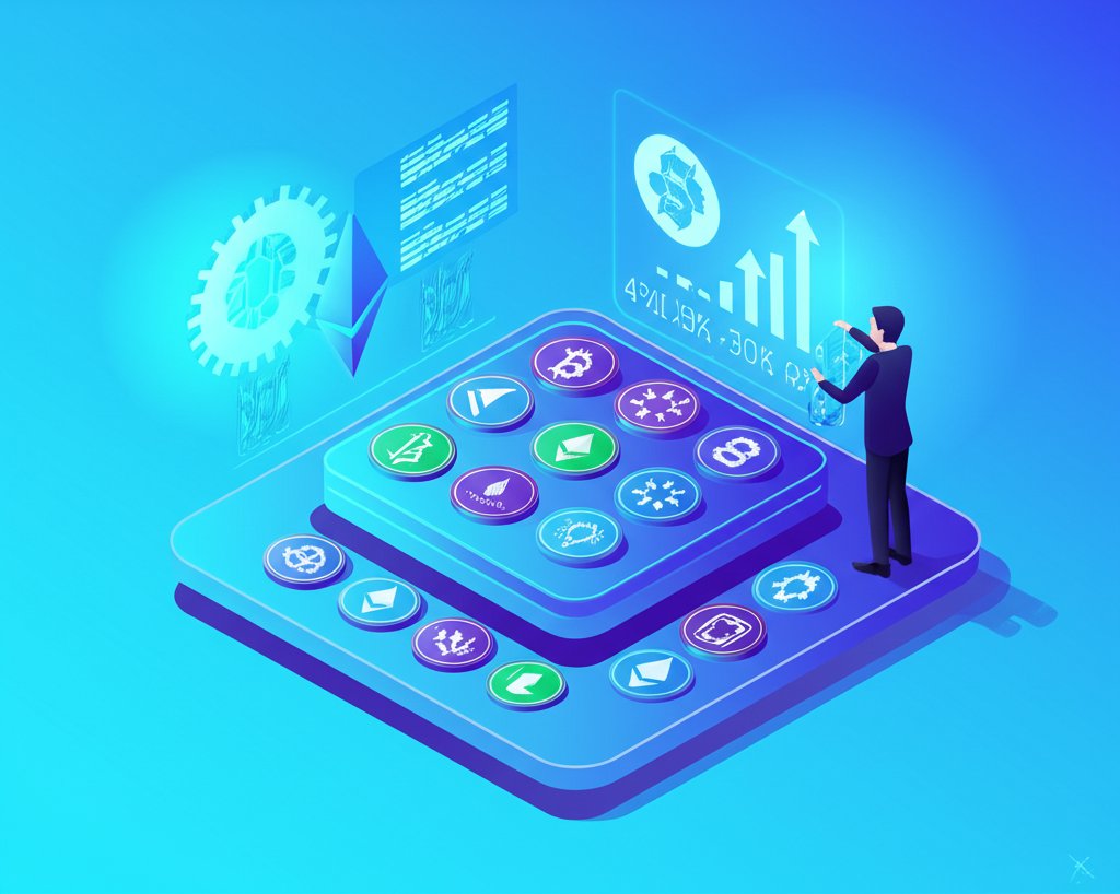 Diversifying crypto portfolio with various digital assets.