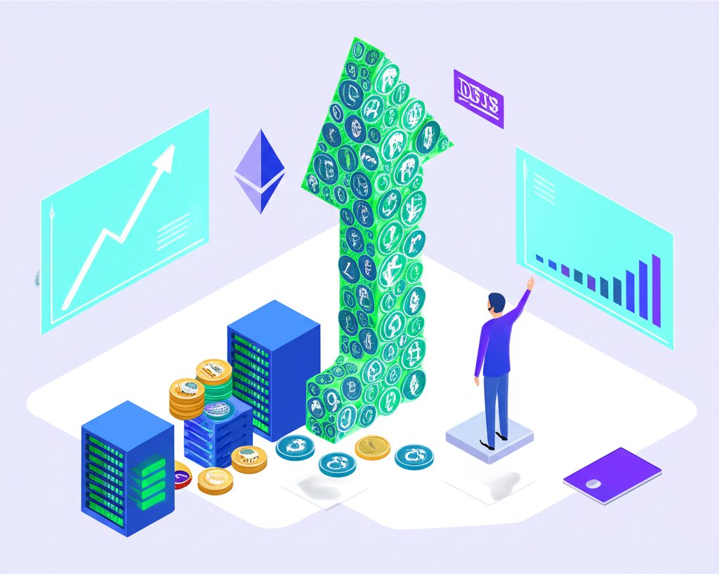 Digital assets fund growth chart showing new investment opportunities.