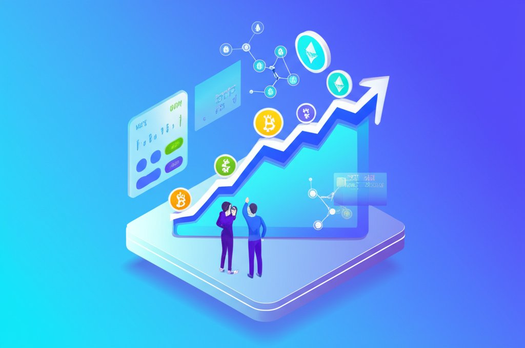 Cryptocurrency market index chart tracking crypto asset performance and investment trends.