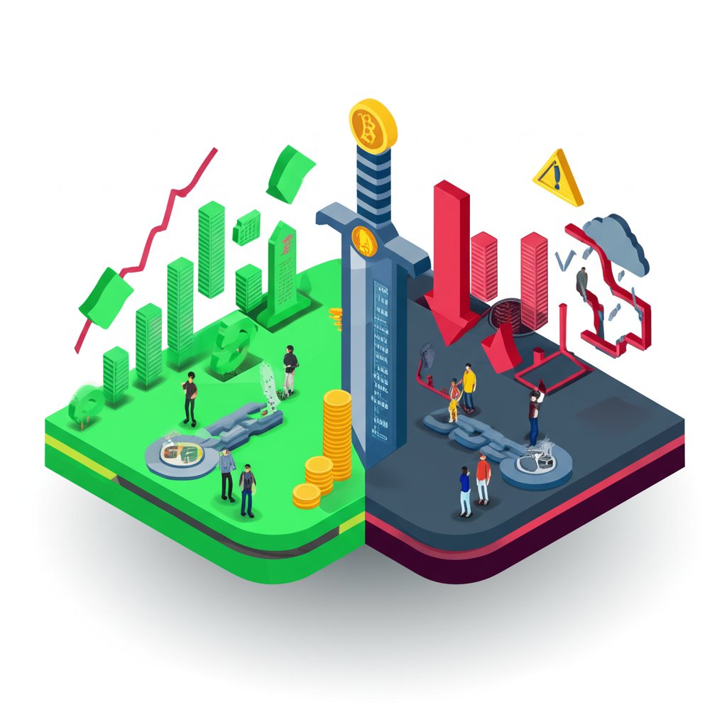 Crypto investing benefits and risks: a double-edged sword.